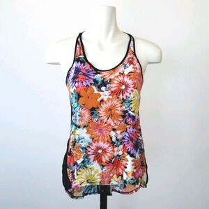 MinkPink Floral Racerback  Sheer Sleeveless Top