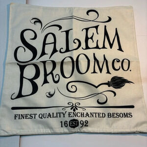 NEW 23”x23” pillow cover Halloween Salem Broom Co