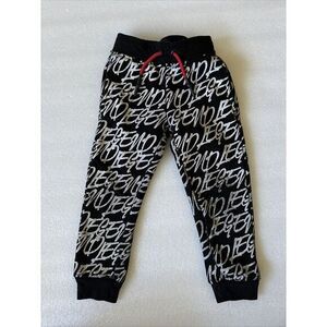 Encrypted‎ All Over Logo  Joggers Black/White Size Toddler 3T