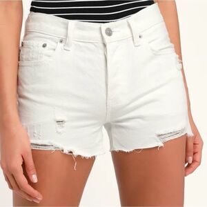 FREE PEOPLE SOFIA DISTRESSED JEAN SHORTS