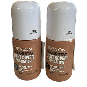 Bundle of 2! New Revlon COLORSTAY Light Cover Foundation #510 Cappuccino