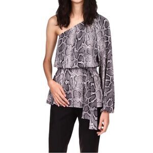 MICHAEL KORS MALACHITE GREY
SNAKE ONE SHOULDER WOMEN BLOUSES