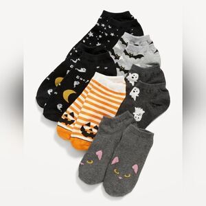 Brand New Printed 6-Pack Size Medium (13-3Y) Halloween Unisex Ankle Socks