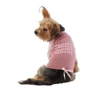 Top Paw Dog Namaste Dusty Rose Pink Dog Shirt