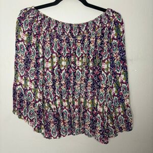 Raga Shirt Women's‎ Small Anthropologie Amalia Off The Shoulder Boho Blouse