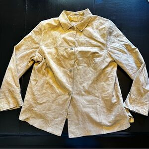 Vintage 100% Leather Lord & Taylor Barn Jacket Tan Suede Work Jacket Concert