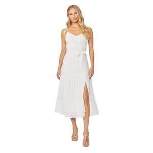 PAIGE Inesa Midi Dress White