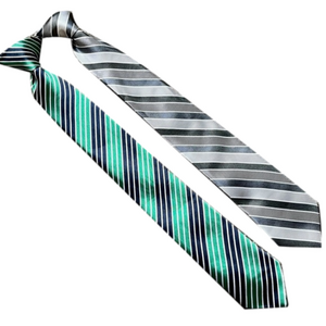 Lot of 2 for $20 Clip on Boys Striped Neck Ties 16”