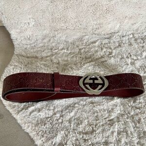 Gucci Square GG Leather Belt