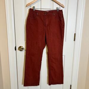 Coldwater Creek Rust Orange Colored Denim Jeans Size 12 Petite