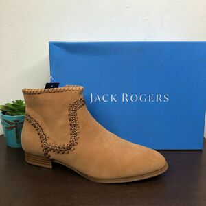 NEW Jack Rogers Womens Gemma Tan Suede Waterproof Ankle Booties Size 6M