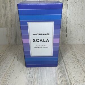 Jonathan Adler Scala Cocktail Shaker Set -Purple/Blue NIB