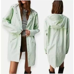 Rains Long Jacket Color Mineral Size L Unisex