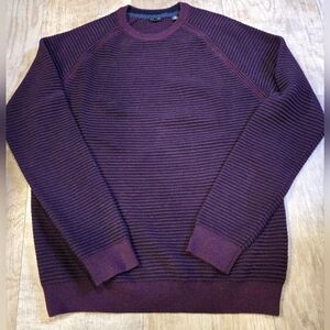 Ted Baker Burgundy Ribbed Sweater