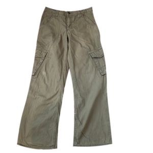 Old Navy Youth Boys Khaki Cargo Pants Lined Interior Size 14 Olive Green