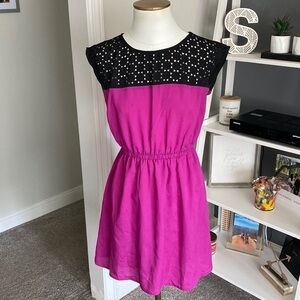 BeBop - Sleeveless Black And Pink Dress