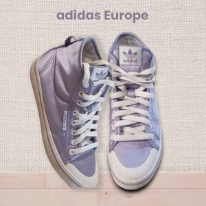 ADIDAS Europe- Limited Edition Light Purple / Lavender Satin Hi-Top Snea…