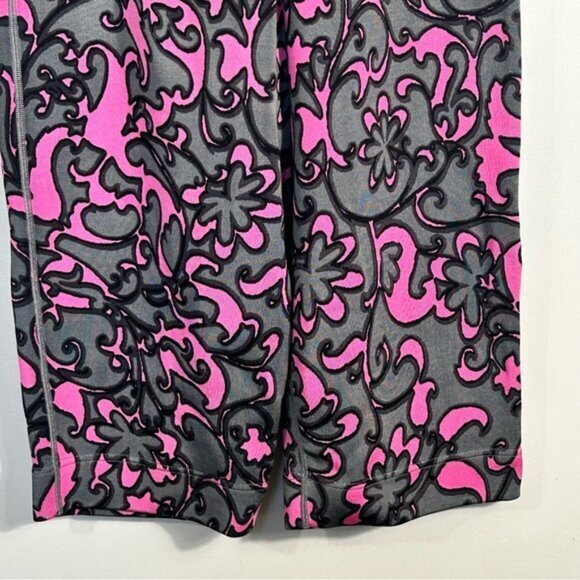 Marc Jacobs Pink/Gray Floral Drawstring Track Pants- Size Large - Picture 4 of 13