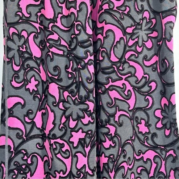 Marc Jacobs Pink/Gray Floral Drawstring Track Pants- Size Large - Picture 3 of 13