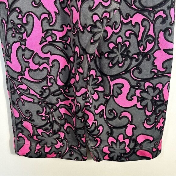 Marc Jacobs Pink/Gray Floral Drawstring Track Pants- Size Large - Picture 7 of 13