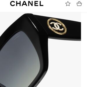 CHANEL POLARIZED SQUARE LARGE BLACK SUNGLASSES POLARIZED Ref.5506 C622/S8