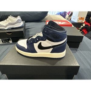 Little Kid's Jordan 1 Retro High OG Midnight Navy/Black-Wht-Sail (FD1412 401)