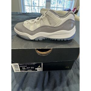 Air Jordan 11 Retro Low PS Cement Grey White 505835-140 Toddler Size 11c NEW