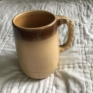 VINTAGE LARGE CAPACITY  POTTERY DRIP GLAZE MUG