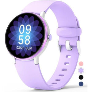 Kids Purple Heart Rate Sleep Monitor Waterproof DIY Face Pedometer Smart  Watch