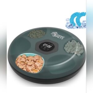 🐈 🐕 Ownpets 6 Meals Automatic Cat Feeder for Wet/Dry Food, with 2 Ice Packs