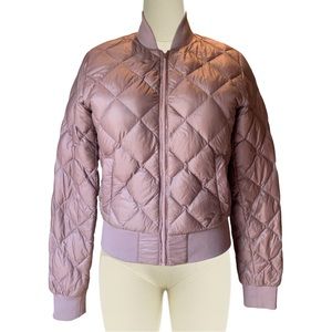 Aritzia TNA Women's Lightweight Goose Down League Bomber Jacket Size Small