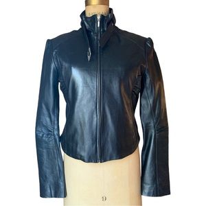 Y2K Rudsak Women’s Leather Biker Jacket Black Size L