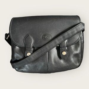 Vintage leather Longchamp crossbody bag