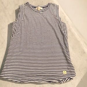 Michael Kors sleeveles striped blouse