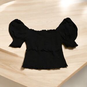 ASTR the Label Glenna puff sleeve top black