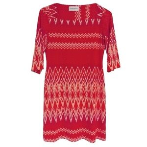 Donna Morgan Pink Orange Geometric Dress