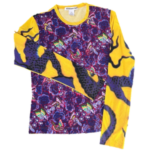 Vintage Vivienne Tam Late 90s Y2K Butterfly Dragon Print Long Sleeve T Shirt