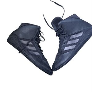 ADIDAS MAT WIZARD wrestling shoes carbon black mesh athletic sport shoes M 12