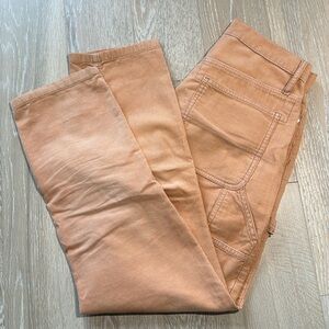 BDG UO Slim Straight Corduroy Carpenter Cargo Pants 27" Orange Sz26