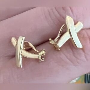 RARE Tiffany & Co Vintage 18K Paloma Picasso Large Graffiti X Earings