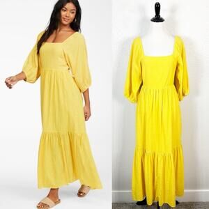 Billabong Womens Dream Chaser Maxi Dress in Yellow Dress Size Small