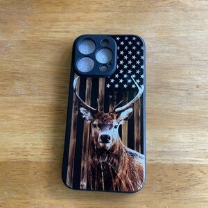 Black American Deer Hunter iPhone Case