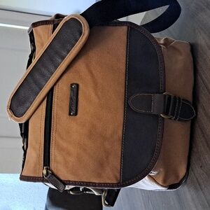 Eddie Bauer Vintage Canvas Adventurer Field Messenger Bag