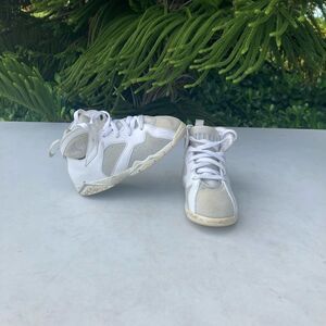 Air Jordan 7 VII Retro Pure Money White Metallic Toddler Boys Size: 10C