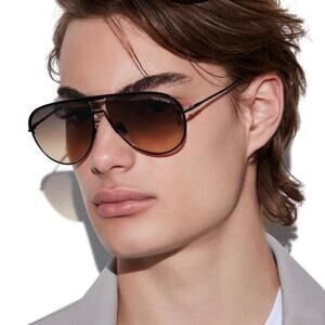 New, TOM FORD Theo Sunglasses TF924 01B Authenti