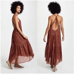 Ulla Johnson Samara Dress in Rust