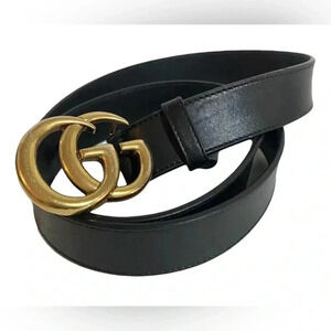 Gucci black leather belt