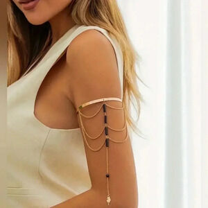 Bohemian tassel armlet versatile arm bracelet adjustable