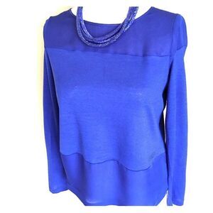 Sonia Rykiel top. Wool and chiffon. New.