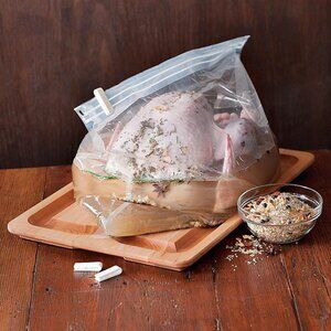 Crate and Barrel Brining Bags, Reusable, Set of 3